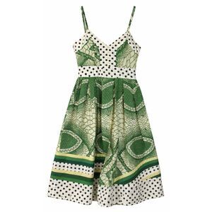 trelise cooper womens size 4 green shift dress  midi summer sun fairy boho